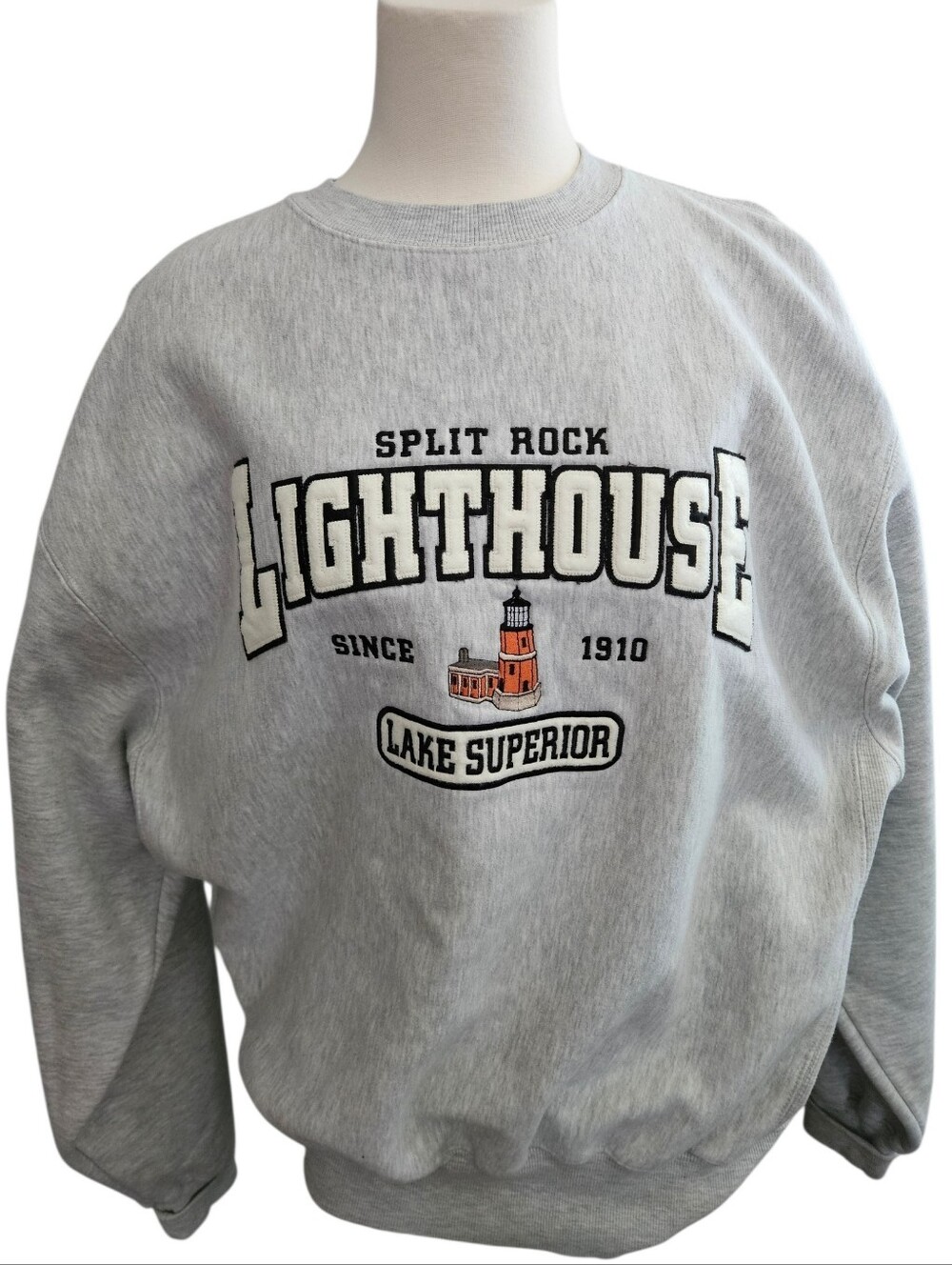 Vintage Signature Concepts Unisex Large   Crewneck, Split Rock Lighthouse